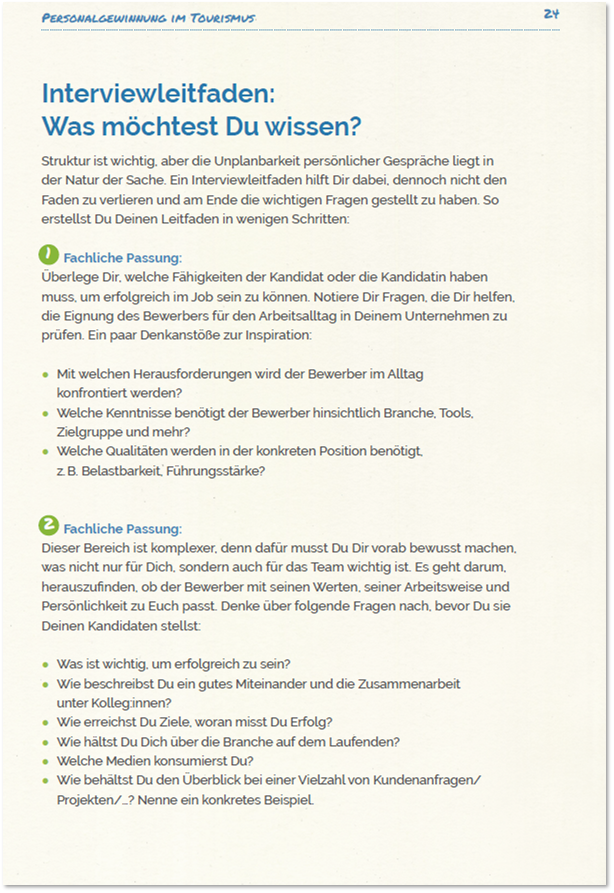 Checkliste Interviewfragen